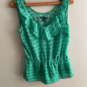 Gap Green Printed Blouse